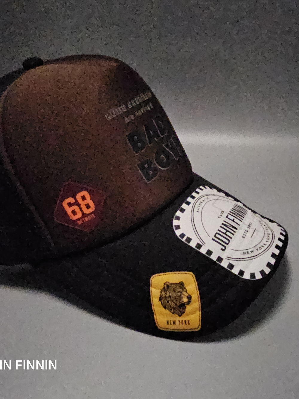 Black and Brown Logo Patch Baseball Cap